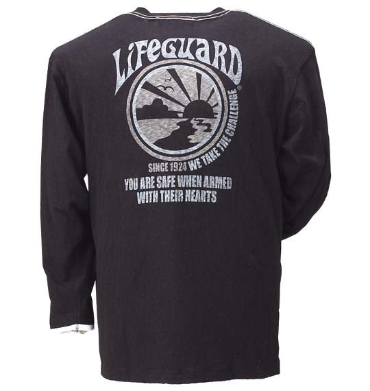 LIFE GUARD フェイクレイヤードTシャツ ブラック