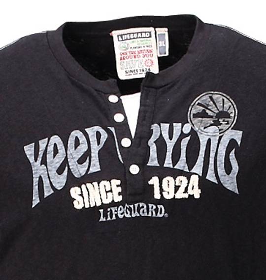 LIFE GUARD フェイクレイヤードTシャツ ブラック