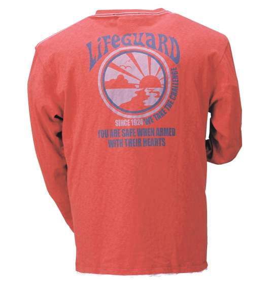 LIFE GUARD フェイクレイヤードTシャツ レッド