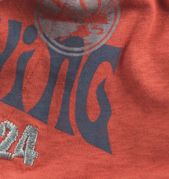 LIFE GUARD フェイクレイヤードTシャツ レッド