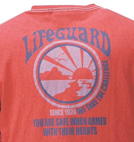 LIFE GUARD フェイクレイヤードTシャツ レッド
