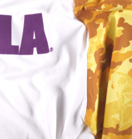 Gorilla ラグランTシャツ ホワイト×イエロー系