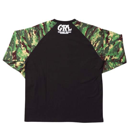 Gorilla ラグランTシャツ ブラック×グリーン系