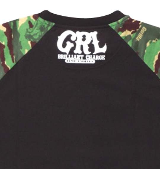 Gorilla ラグランTシャツ ブラック×グリーン系