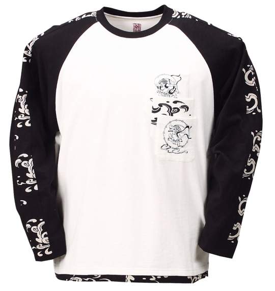 絡繰魂 ラグランTシャツ オフホワイト