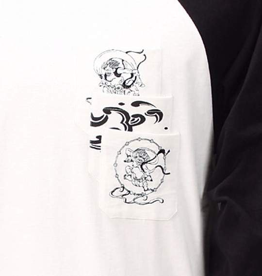 絡繰魂 ラグランTシャツ オフホワイト