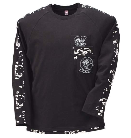 絡繰魂 ラグランTシャツ スミクロ