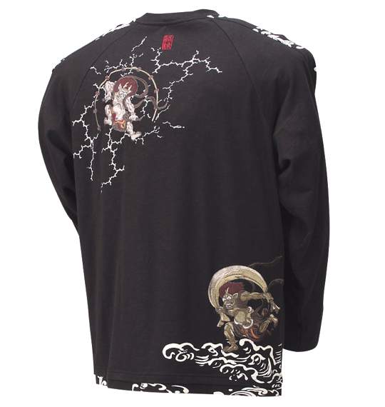 絡繰魂 ラグランTシャツ スミクロ