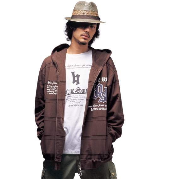 b-one-soul パーカー+Tセット ブラウン×ホワイト