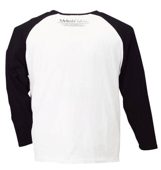 Pincponc ラグランTシャツ ホワイト×ブラック