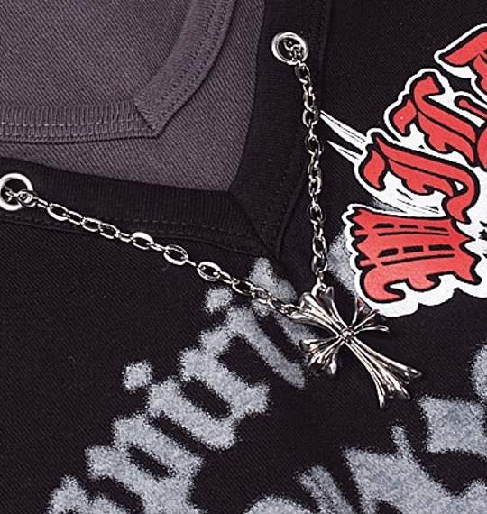 WILD LIFE フェイクVTシャツ(半袖) ブラック×チャコール