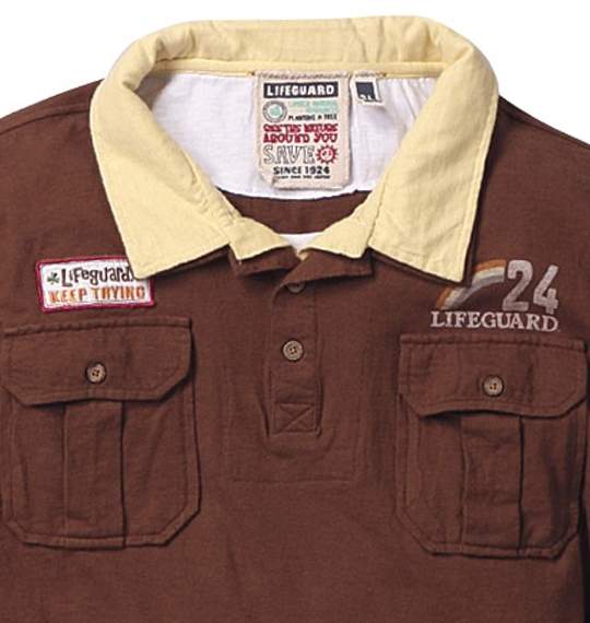 LIFE GUARD ポロシャツ(半袖) ブラウン