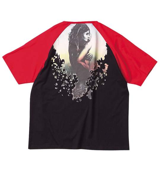 Armee Francaise ラグランTシャツ(半袖) ブラック×レッド