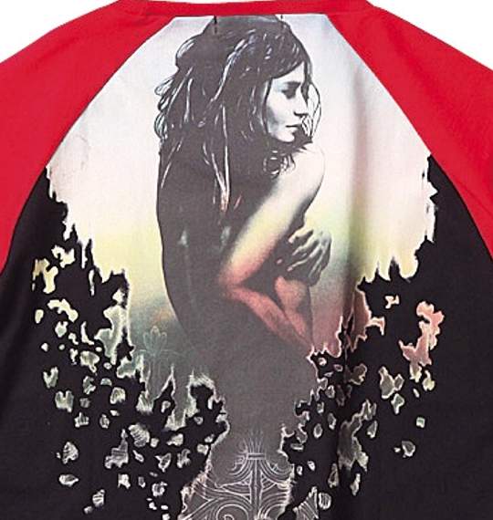 Armee Francaise ラグランTシャツ(半袖) ブラック×レッド