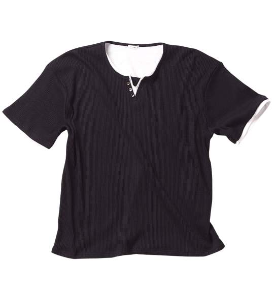 Pincponc ヘンリーTシャツ半袖 ブラック