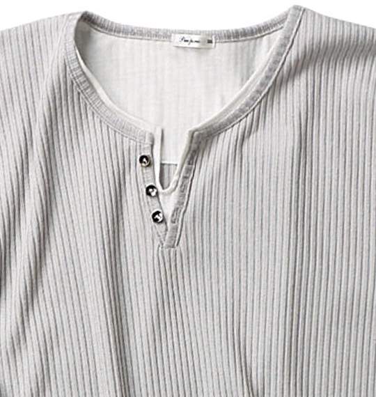 Pincponc ヘンリーTシャツ半袖 ライトグレー
