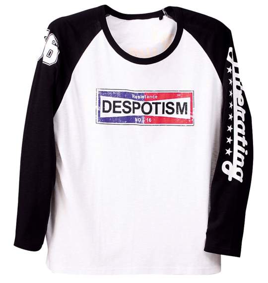 Armee Francaise ラグランTシャツ ホワイト×ブラック