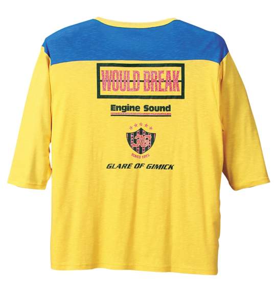 Armee Francaise フットボール七分Tシャツ イエロー×ブルー