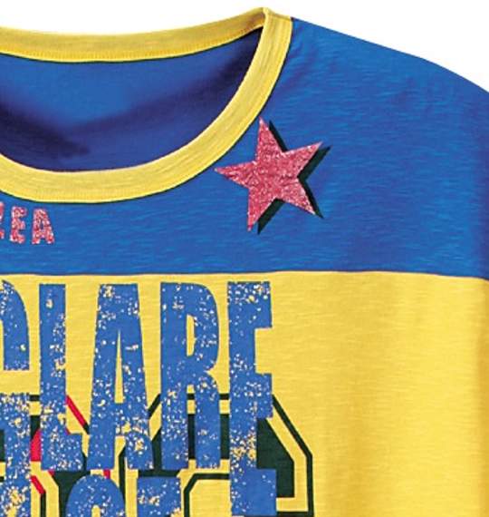 Armee Francaise フットボール七分Tシャツ イエロー×ブルー