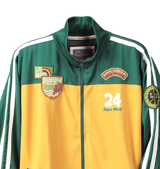 LIFE GUARD フルジップジャージ イエロー×グリーン