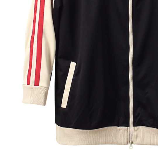 LIFE GUARD フルジップジャージ ブラック×ベージュ