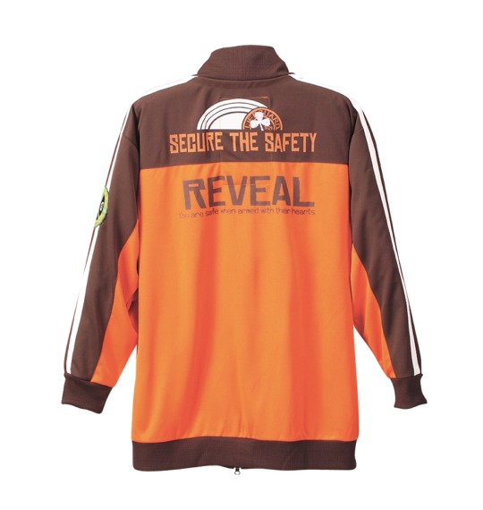 LIFE GUARD フルジップジャージ オレンジ×ブラウン