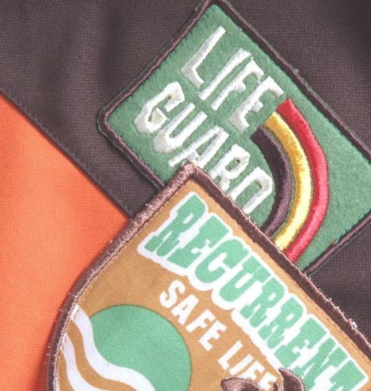 LIFE GUARD フルジップジャージ オレンジ×ブラウン