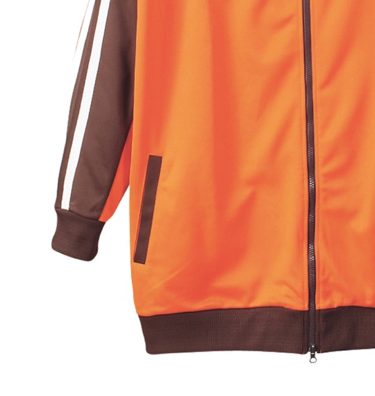 LIFE GUARD フルジップジャージ オレンジ×ブラウン