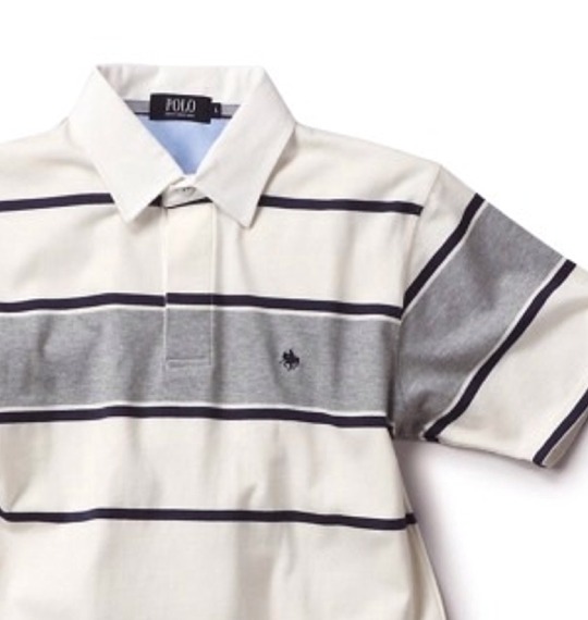 POLO BCS ラガーシャツ半袖 オフホワイト