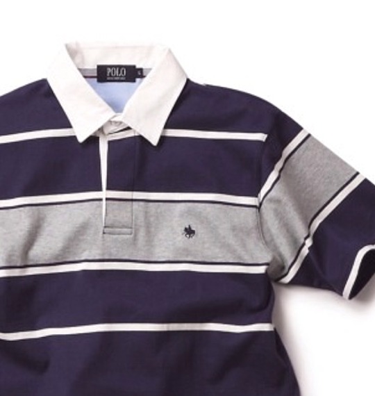 POLO BCS ラガーシャツ半袖 ネイビー