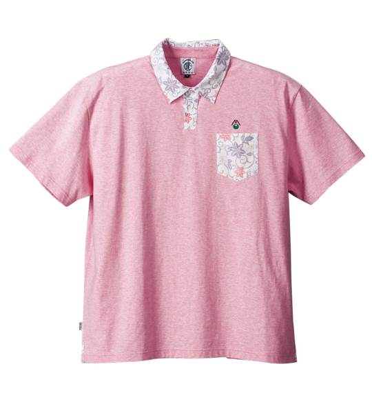 波乗達人 GOLF 和柄ポロシャツ(半袖) モクピンク