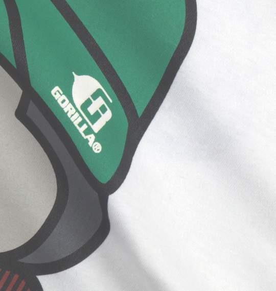 Gorilla ラグランTシャツ半袖 ホワイト×レッド
