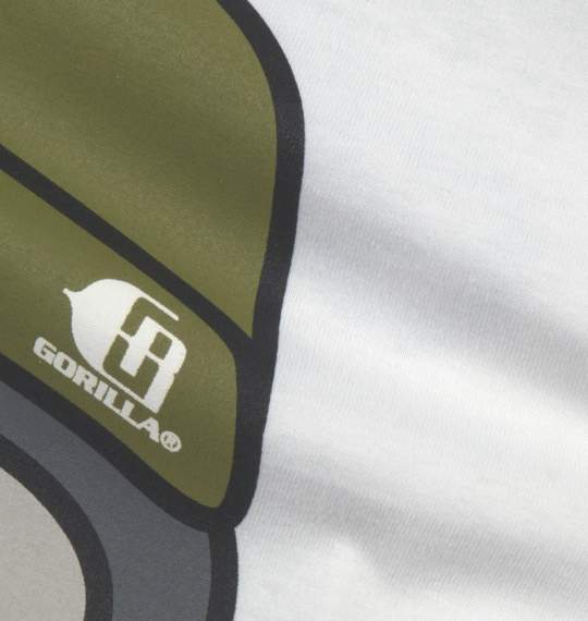 Gorilla ラグランTシャツ半袖 ホワイト×ブラック