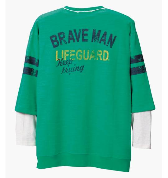 LIFE GUARD フェイクレイヤードトレーナー グリーン