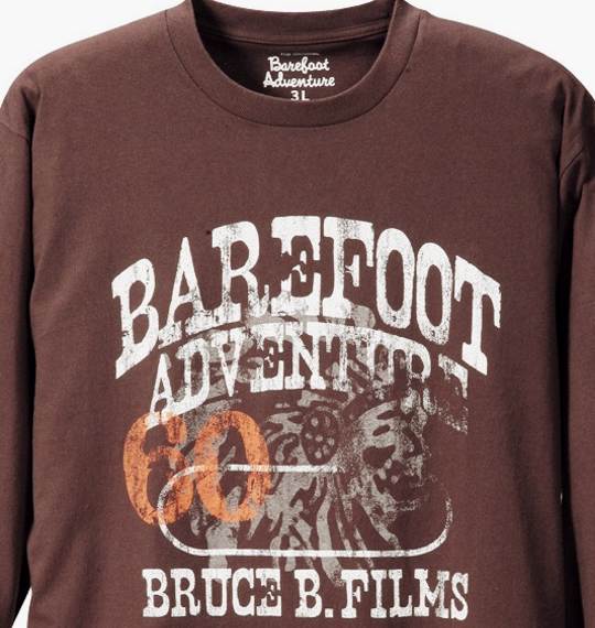 BAREFOOT ADVENTURE Tシャツ ブラウン