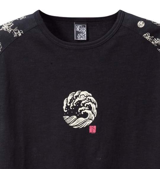 波乗達人 ラグランTシャツ ブラック