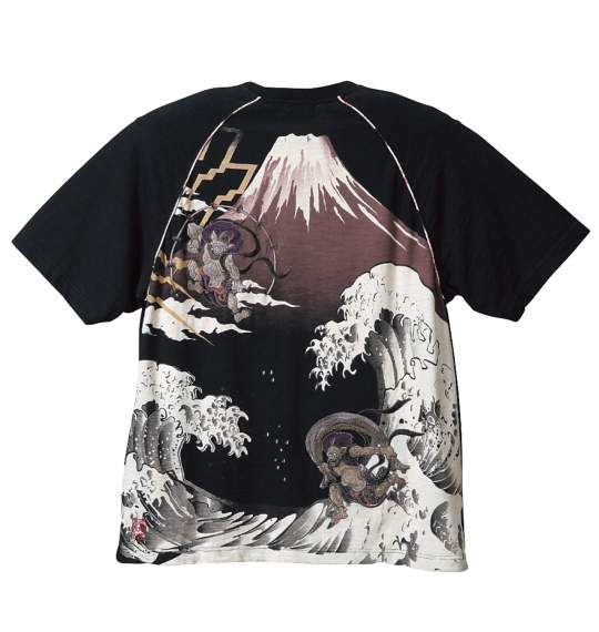 絡繰魂 ラグランTシャツ半袖 スミクロ