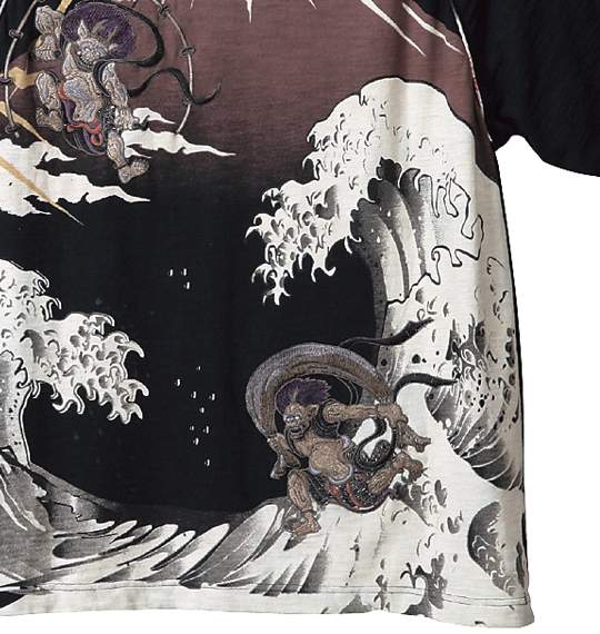 絡繰魂 ラグランTシャツ半袖 スミクロ