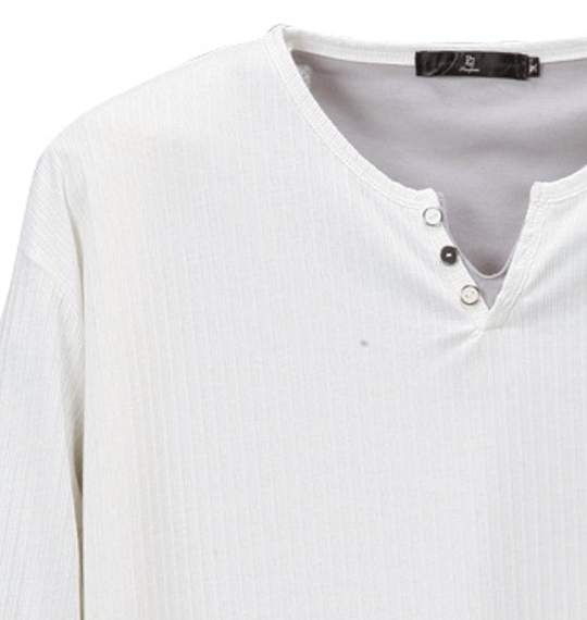 Pincponc フェイクヘンリーTシャツ ホワイト