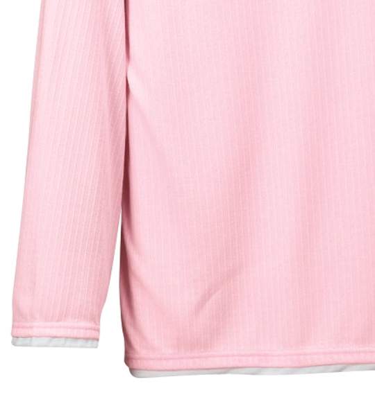 Pincponc フェイクヘンリーTシャツ ピンク