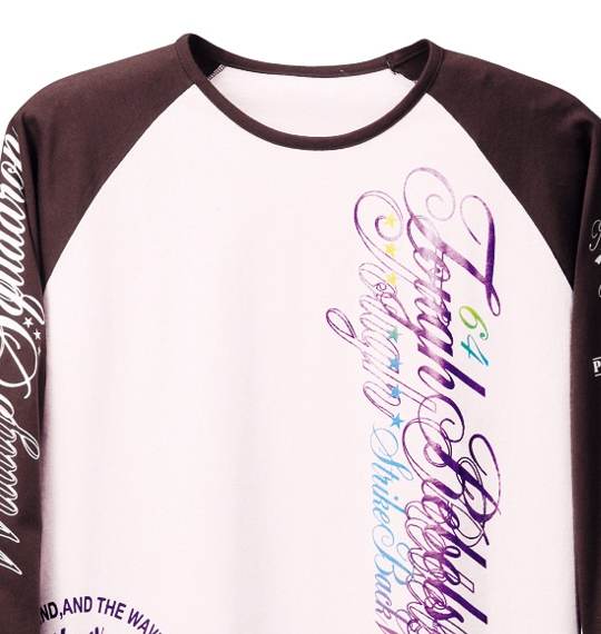 The Endless Summer ラグランTシャツ ライトピンク×ブラウン