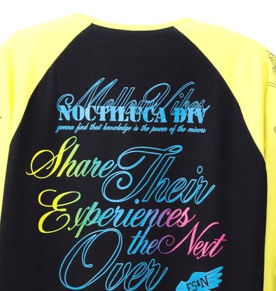 The Endless Summer ラグランTシャツ ブラック×イエロー