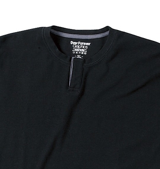 Over Forever 半袖キーネックTシャツ ブラック