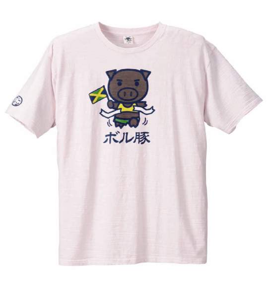 豊天 和柄Tシャツ(半袖) ライトピンク