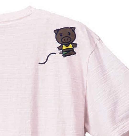 豊天 和柄Tシャツ(半袖) ライトピンク