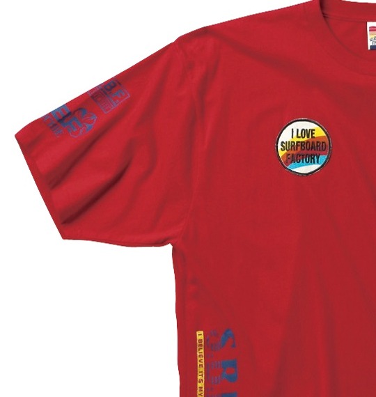THE SURF BOARDFACTORY Tシャツ(半袖) レッド