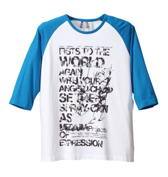 b-one-soul パーカー+ラグラン七分Tシャツ ブルー×ターコイズ