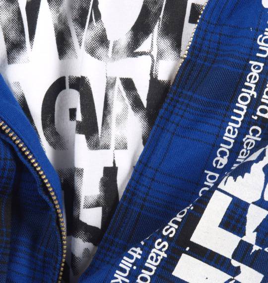 b-one-soul パーカー+ラグラン七分Tシャツ ブルー×ターコイズ