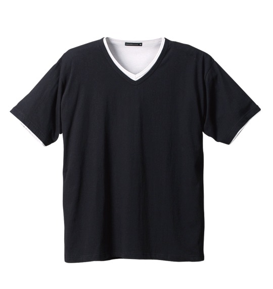 COLLINS ワッフルジップ+VTシャツ半袖 モクグレー×ブラック