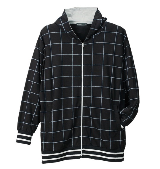 COLLINS パーカー+Tシャツ(半袖) ブラック×ホワイト